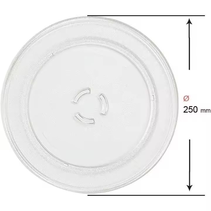 PLATO CRISTAL MICROONDAS 250 MM. COMPATIBLE CON DIFERENTES MODELOS   WHIRLPOOL - 1