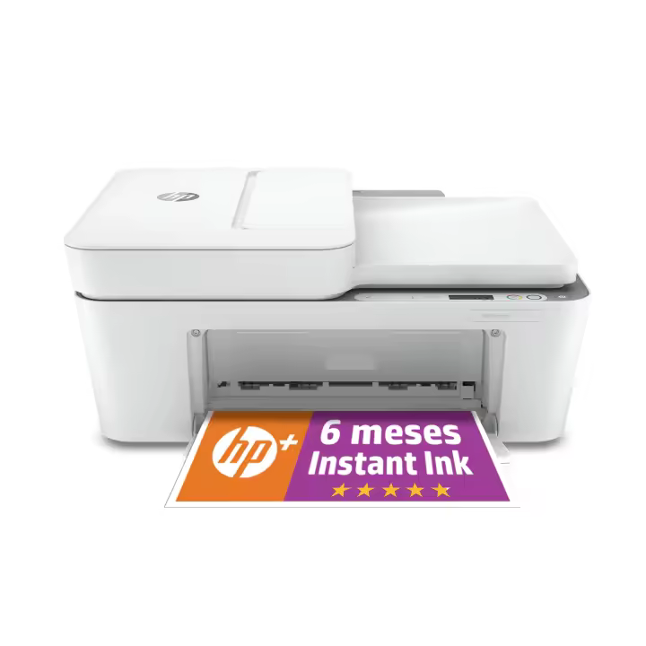 HP DeskJet 4120e - Impresora Multifunción, Wi-Fi Direct,  HP Smart App,  USB 2.0 de Alta velocidad y Apple AirPrint, Imprime,  Escanea y Copia en Blanco & Negro y en Color, 6 Meses de Impresión Instant Ink con HP+ - 26Q90B - 1