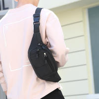 Bolsa De Cintura Para Hombres Impermeable Estilo Coreano Bolsa De Deporte Al Aire Libre Bolsa Transversal De Banano Monedero De Malla De Lona Material Principal Polyester - details 2