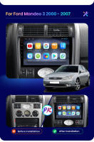 AWESAFE PX9 inalámbrico CarPlay Android Auto Radio para Ford Mondeo 3 2000 2001 2002 2003 - 2007 coche reproductor multimedia GPS 2 din autoradio volante controles RDS Bluetooth - details 2
