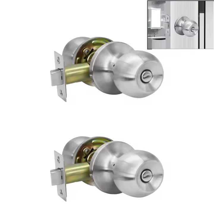 Tienda BIT 2 Manijas De Puerta With Cerradura, Manijas De Puerta De Privacidad Para Interiores De Dormitorio - 1