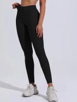 Pantalones De Yoga V-Forma Alta Rebound Levantamiento De Caderas Pleated Sudaderas Entrenamiento Correr Fitness Leggings De Yoga Para Mujer Cintura Elástica Material Poliéster Sin Bolsillos Transpirables Y Cómodos - details 5
