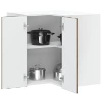 vidaXL Mueble esquinero cocina Lucca madera contrachapada en color Gris sonoma/Gris hormigón/Negro y más | almacenamiento funcional diseño moderno para baño dormitorio sala - details 8