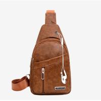 Nueva Bandolera De Cuero PU Para Hombre Bolsa De Pecho Para Viaje Cruzada Negra Estilo Casual Sling Bolsa De Hombro Mensajero - details 12