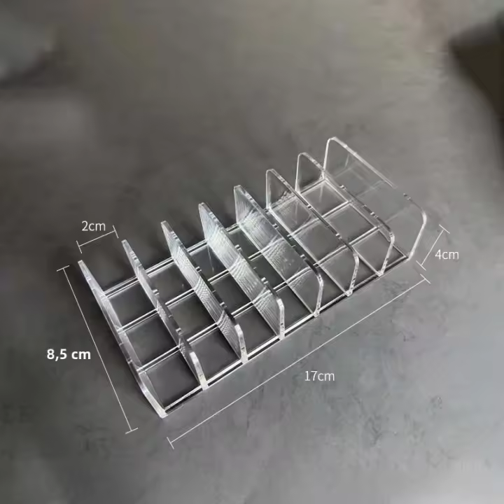 Organizador De Maquillaje Transparente De Acrílico Con 7 Compartimentos Caja De Almacenamiento Para Paletas De Sombras Divisor De Cajones Para Cosméticos - 1