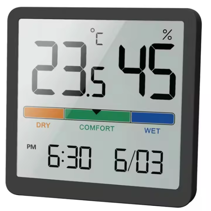 Nuevo Medidor De Temperatura Y Humedad Digital Para El Hogar 2025 LCD Sensor De Clima Estación Meteorológica Estilo De Soporte Para Pared Y Pieza Única - 1