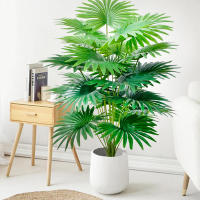 Planta Artificial De Palma Tropical Grande 60-105cm (37.2 Pulgadas) Hoja De Ventilador Decoración Para Oficina Y Hogar - details 6