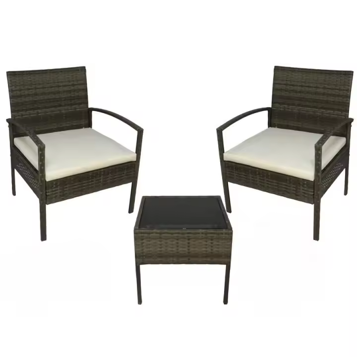 Gerimport Conjunto de jardín 2 sillones y mesa ratán modelo Bahamas - 1