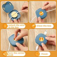3 piezas USB Cable Winder cargador cable titular vacío compacto Teléfono Cable portátil organizador versátil retráctil Cable de gestión, 3 colores - details 2