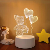 Lámpara De Noche LED Romántica En Forma De Balón Corazón Acrylic Regalo Para La Mujer En Día De San Valentín Decorativa Para Mesa - details 9