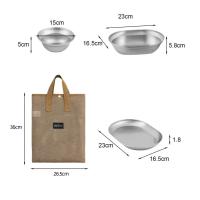 Juego De Comedor Portátil NOBANA Para Camping Con Utensilios Lustrados Fácil De Limpiar Accesorios De Cocina Para Exteriores - details 0