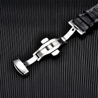 Correa De Reloj De Cuero Auténtico Para Negocios Reemplazo De Correa De Reloj 18mm 20mm 22mm 24mm Con Hebilla De Mariposa - details 5