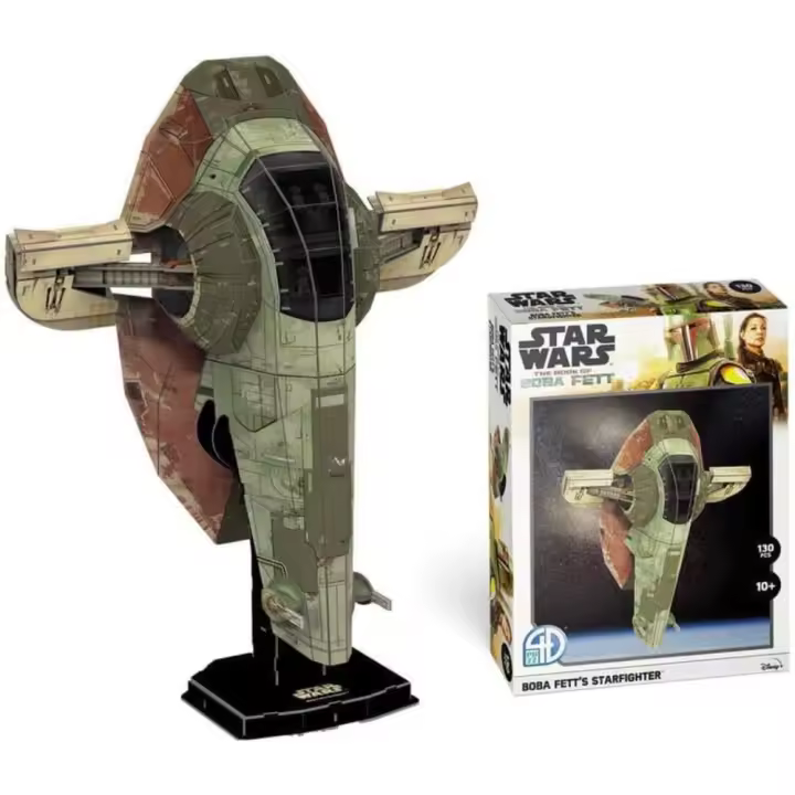 Puzzle 3D Star Wars The Mandalorian Caza Estelar De Boba Fett 130 Piezas 77509 - 1