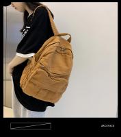 Mochila De Lona Para Mujer Gran Capacidad Estilo Vintage Para Estudiantes De Colegio Y Viajes Mochila Casual Para Damas - details 4