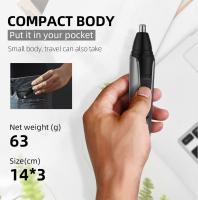Trimmer De Barba Recargable 3 En 1 Para Hombres Micro Afeitadora Limpiador De Pelo De Nariz Y Orejas Set De Aseo Kemei KM-312 - details 10