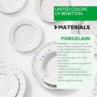 Set de Vajilla de Porcelana Casa Benetton Diseño de Puntos de Colores - 18 Piezas - details 2