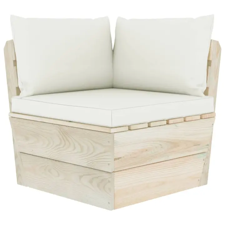 vidaXL Cojines para palets 3 unidades tela Oxford blanco crema - 1