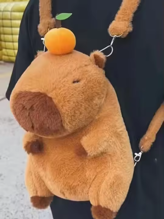 Mochila De Peluche Capybara Kawaii Moda Muñeco De Peluche Bolsa De Hombro Para Niños Bolsa Miniatura Regalo Para Novia - 1