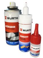Pegamento Adhesivo Instantáneo Cianocrilato  WURTH con Activador y Eliminador para Materiales Porosos  Adhesivo para Madera, Cerámica, Metal, Plásticos y Más - Uso Universal, Alta Resistencia - details 0