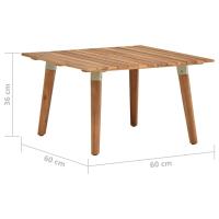 vidaXL Mesa de centro de jardín madera maciza de acacia 60x60x36 cm - details 4