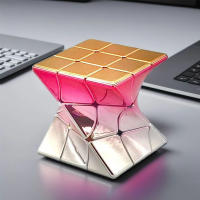 Cubo Mágico De Tercer Orden Colorido Twisted 3x3x3 Juguete De Puzzle Divertido Para Niños Material Plástico Magnético - details 1