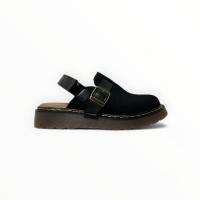 Zuecos mujer negro plataforma ajuste hebilla correa velcro estilo militar ante tendencia 2024 mujer altamoda - details 0