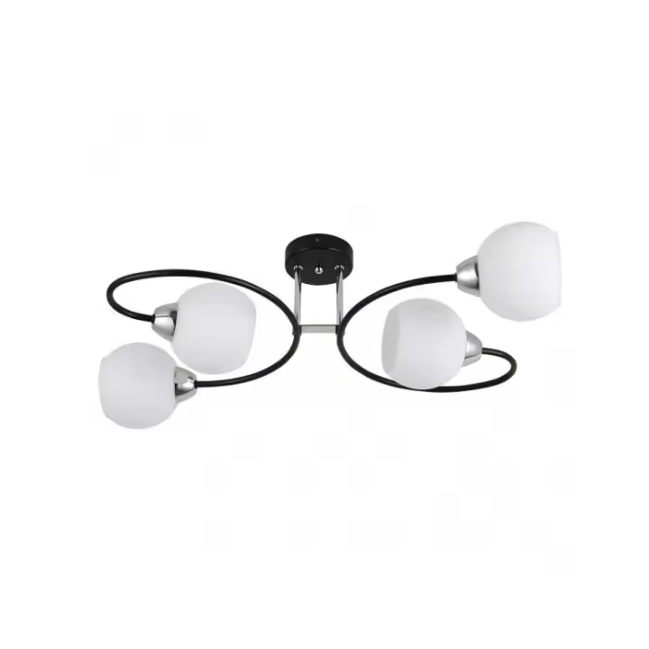 Fabrilamp - Lampara Fuji 4xe27 Negro/cromo 21x63x37 Cm - 1