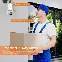 Cámara De Seguridad LED IP WiFi 8MP Con Soporte E27 Vigilancia Nocturna Zoom 10x Audio Bidireccional Monitoreo Automático PTZ - details 5