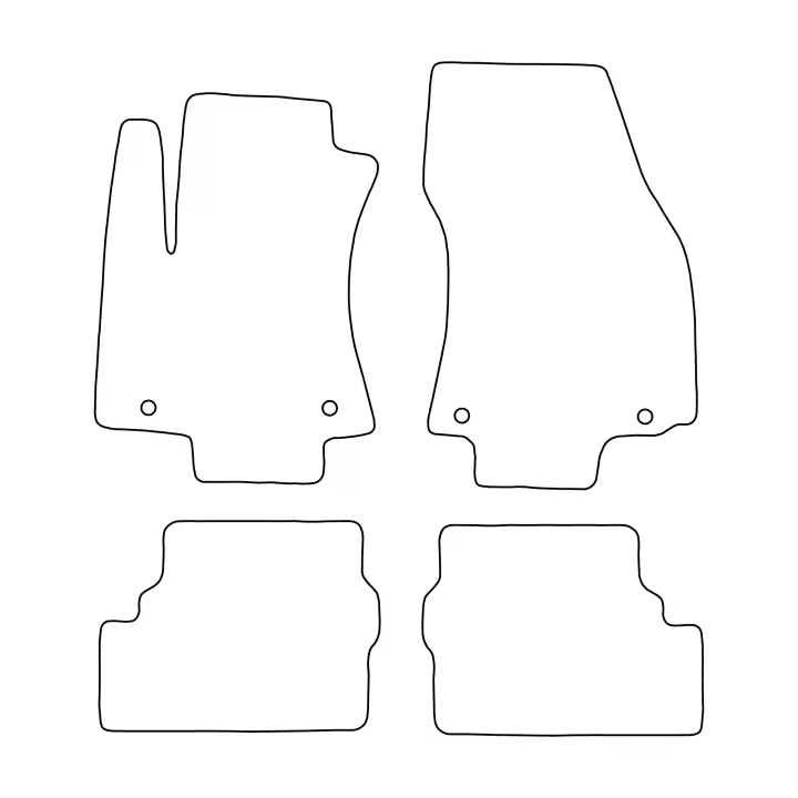 Juego completo de alfombrillas de terciopelo para Opel Zafira IA 1999-2005 5 plazas - acabado rojo - 1