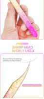 Tijeras Para Pestañas Profesionales Anti-estáticas Con Diseño De Flor De Hielo Herramienta De Maquillaje Para Extensión De Pestañas Acrílicas Accesorio Para Cejas - details 2