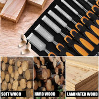 Juego De 9 Piezas De Taladro De Madera Para Carpintería Profesional Herramientas DIY Juego De Cincel De Grabado De Madera Con Mango Redondo Material De Hoja De Acero Cromo-vanadio - details 6