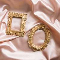 Marco De Fotos Pequeño Retro Dorado Adornos Para Joyería Y Maquillaje Vintage Decoración Para Fotografía Y Shoots - details 0