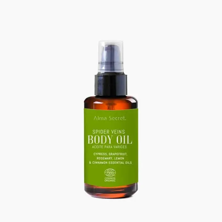 Aceite de masaje - Varices y Piernas cansadas - Alma Secret - Aceite activador de la circulación y drenante - Con propiedades analgésicas, relajantes musculares, drenantes y activadoras de la circulación. - 1