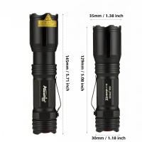 Linterna LED De 4 Colores Zoom Luz Blanca/Roja/Azul Verde Para Pesca Camping Caza Fotografía Selfie Senderismo Luz Exterior Resistente Al Agua 600 Lumen - details 6