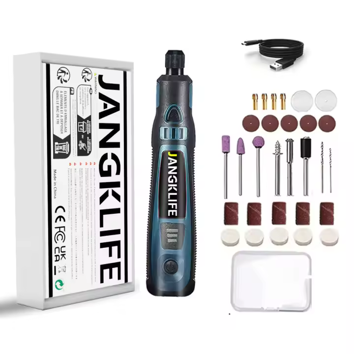 Kit De Herramienta Rotativa Sin Cable USB Para Carpintería Y Joyería Mini Taladro Inalámbrico Para Engrafado En Madera Vidrio Y Metal - 1