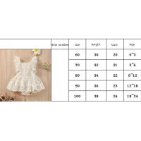 Bodysuit De Verano Para Bebés Niñas Lioraitiin Con Encaje Floral Estilo off Shoulder Ropa Infantil Recién Nacidos 0-24M - details 0
