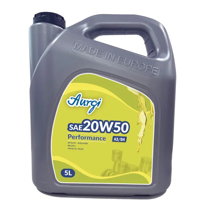 Aceite Aurgi 20W50 Performance 5 L - Multigrado, Alto Rendimiento - 1