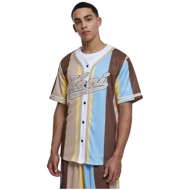 Camisa Karl Kani Varsity Striped Baseball para hombre en color multicolor - 1