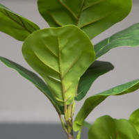 Arbusto De Fico Artificial De 103cm/132cm Gran Hoja De Banyan Falsa Planta De Goma Para Decoración De Jardín Oficina Y Hogar - details 4