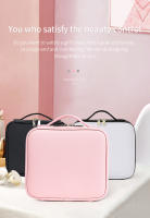 Bolso De Maquillaje De Cuero PU Organizador De Viaje Para Mujeres Con Divisores Ajustables Bolso De Cosméticos Estilo Crocodile Portátil Para Artistas - details 5