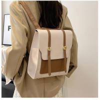 Nuevo bolso de mujer, nueva moda coreana, retro, simple, de color sólido, con hebilla de metal, mochila portátil de nicho - details 14