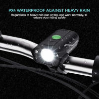 1000 Lumen USB Uppladdningsbar Set, 3 LED de carga Super Bright Strålkastare Ipx5 Vattentät Cykelsäkerhetsficklampa 360 Rotación 3-Switch - details 0