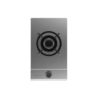 Cecotec Bolero Squad G 1200S Inox Placa de gas 1 fuego acabado en acero inoxidable parrillas individuales de hierro fundido potencia de 3 5kW quemador WOK - 1