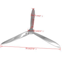 vidaXL Hélice para la pared aluminio plateado 70 cm - details 4