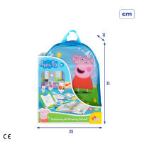 Peppa Pig - Mochila infantil Peppa Pig con cuaderno de actividades, Ejercicios para colorear, Rotuladores, 8 personajes de cartón, Juguete para niños y niñas, Regalo a partir de 3 años - details 7
