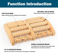 Rodillo De Masaje Para Pies De Madera Estimulador De Acupuntos Alivio Del Dolor De Fascitis Plantar Relajación Muscular De Los Pies Herramienta Manual Sin Químicos De Alta Importancia - details 7