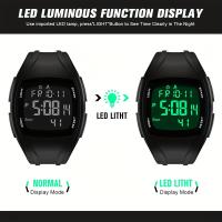Reloj Digital Para Hombre Deportivo Al Aire Libre Resistente Al Agua Con Pantalla LED Y 5D Pedometro Contador Regulable Reloj Electrónico - details 2
