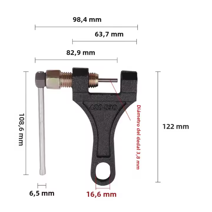 Universal Herramienta De Reparación Para Motocicleta Y Bicicleta ATV Desmontador De Cadena De Acero Carbono Llave De Enlace Rojo Negro - 1