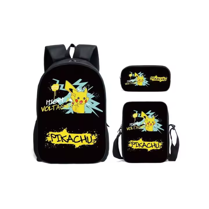 Mochila Escolar 3/4 Piezas con Estuche y Bolso de Hombro - 1