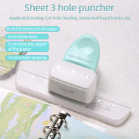 Pulverizador De Agujeros Estándar Para Papel A5 A6 A7 Hoja Suelta 3 Agujeros De 4mm Máquina De Encuadernación DIY Scrapbooking Planificador - details 0